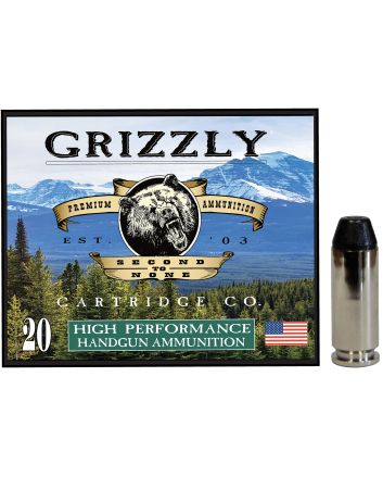 Grizzly Ammo GC10M10 10mmAuto 220gr Full Metal Jacket Flat Point 20 Per Box/10 Case