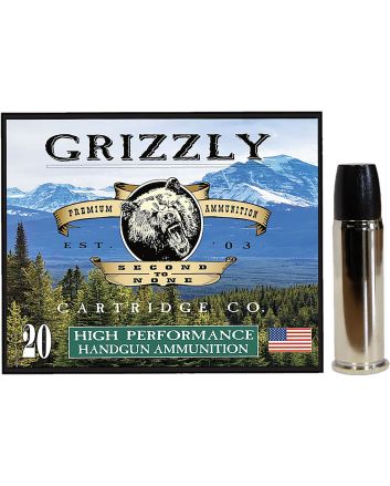 Grizzly Ammo GC44M+P1 44Mag+P+ 355gr Wide Long Nose Gas Check 20 Per Box/10 Case
