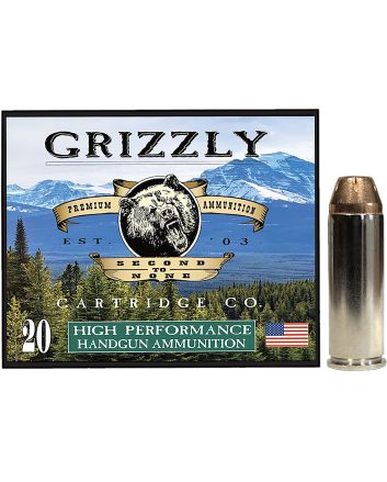 Grizzly Ammo GC45C+P3 45Colt+P 225gr Jacketed Hollow Point 20 Per Box/10 Case