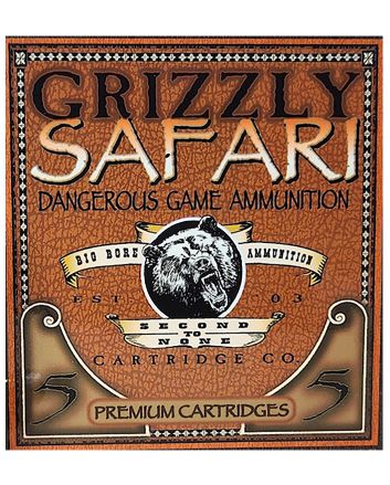 Grizzly Ammo GC45RG5 450Rigby 500gr Solid Brass 5 Per Box/10 Case