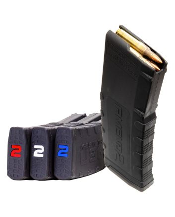 Amend2 3PACK556BLK30 MOD-230+1 5.56 NATO Fits AR-15 Red/White/Blue Polymer