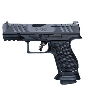 Walther Arms 2896991 PDP Pro Compact Frame 9mm Luger 18+1 4" Black Steel Barrel, Black Optic Cut/Serrated Steel Slide, Black Steel Frame w/Picatinny Rail, Textured Wraparound Grip