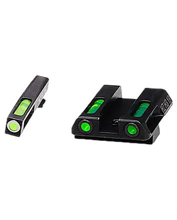 HiViz GLN421 LiteWave H3Green Tritium/Fiber Optic Tritium Front Orange Fits Glock 42/43/43X/48
