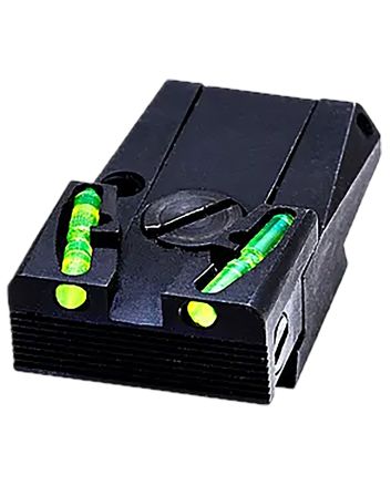 HiViz GLAD211 Adjustable Rear SightFront Green Fits Most Glock Models
