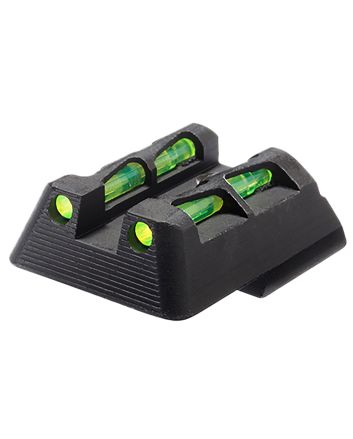 HiViz HKLW11 LiteWaveGreen/Red Black Frame Fits H&amp;K 45/P30/VP9/VP40