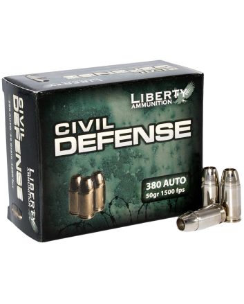 Liberty AmmunitionCivil Defense380ACP 50gr 20 Per Box/10 Case