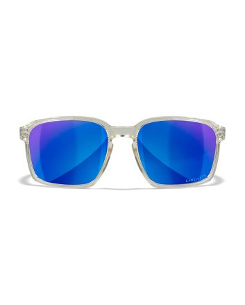 Wiley X AC6ALF09 AlfaM/L Blue Mirror Lens Polycarbonate Gloss Clear Crystal Frame Frame
