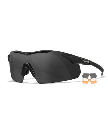 Wiley X 3552 VaporComm Temples Smoke Gray/Clear/Light Rust Lens Polycarbonate Matte Black Frame