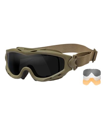 Wiley X SP293T Spear Goggles Smoke Gray/Clear/Light Rust Lens Tan Frame