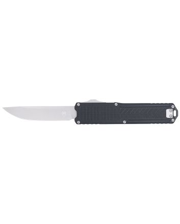 CobraTec Knives CTRNGBLKDNS Ranger3.25" OTF Plain Stonewashed D2 Steel Blade, 4.75" Black Textured G10 Scales Handle