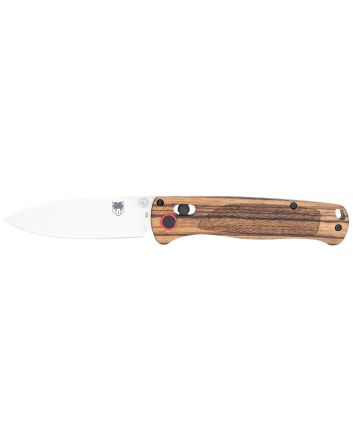 CobraTec Knives CTZWDBLDNS Bar Lock3" Folding Plain Satin D2 Steel Blade, 4.25" Zebrawood Handle