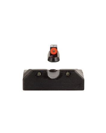 Trijicon 601081 HD XR Night Sight Set Green Tritium/Orange Outline Front, Green Tritium Rear, Black Frame, Fits CZ P-10/P-10C