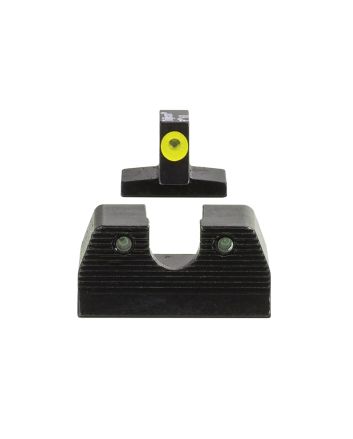Trijicon 600890 HD XR Night Sight Set Green Tritium/Yellow Outline Front, Green Tritium Rear, Black Frame, Fits FN FNP/FNX