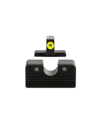 Trijicon 600999 HD XR Night Sight Set Green Tritium/Yellow Outline Front, Green Tritium Rear, Black Frame, Fits FN 509