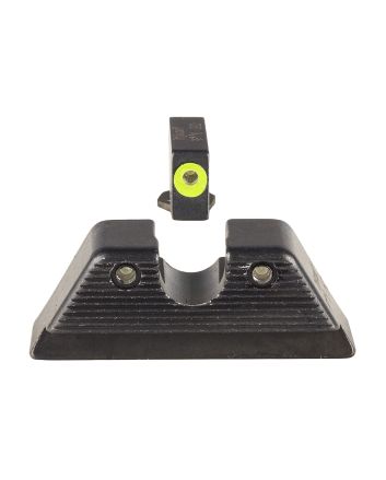 Trijicon 601091 HD XR Night Sight Set Green Tritium/Yellow Outline Front, Green Tritium Rear, Black Frame, Fits Most Glock/17 MOS/19 MOS/45 MOS