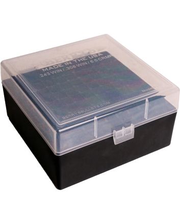 Berry's 25338 Ammo BoxClear/Black Polypropylene 100rd
