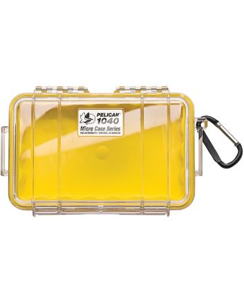 Pelican 1040027100 Micro CaseYellow/Clear Polycarbonate 7.50" Long
