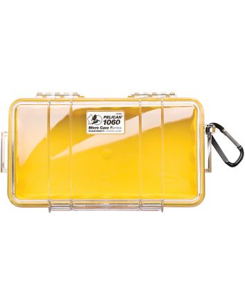 Pelican 1060027100 Micro CaseYellow/Clear Polycarbonate 9.88" Long
