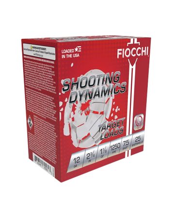 Fiocchi 12SD18X7 Shooting Dynamics12Gauge 2.75" 1 1/8oz 7.5Shot 25 Per Box/10 Case