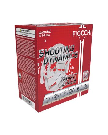 Fiocchi 12SD18X8 Shooting Dynamics12Gauge 2.75" 1 1/8oz 8Shot 25 Per Box/10 Case