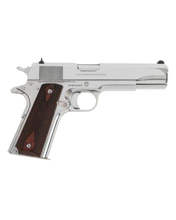 Colt Mfg O1073BSTS Government9mm Luger 9+1 5" Stainless National Match Barrel, Serrated Slide, Stainless Stainless Steel Frame w/Beavertail, Checkered Blue G10 Grip, Ambidextrous