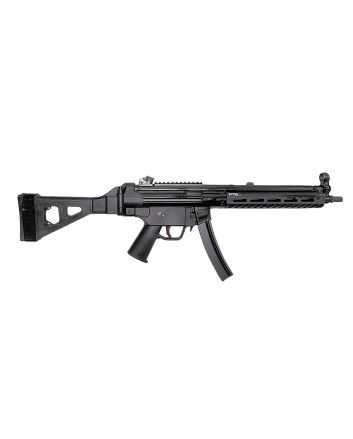 PTR 9LTBR-0090101 9LTBR9mm Luger 30+1 16" Black Nitride 3 Lug Threaded Barrel, M-LOK Handguard, Black Anodized Aluminum Picatinny Rail Receiver, Black Synthetic SB Tactical Brace, Black Polymer Grip