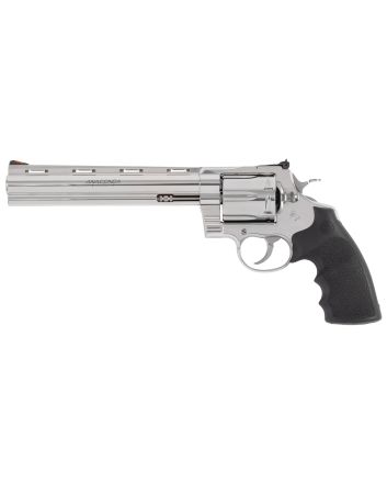 Colt Mfg ANACONDASP8RTS45C Anaconda45 Colt (Long Colt) 6rd Shot 8" Stainless Vent Rib Barrel, Cylinder &amp; Frame, Black Grip