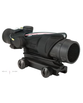 Trijicon 100230 ACOGBlack Hardcoat Anodized 4x32mm Illuminated Red Chevron Reticle