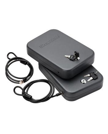 SnapSafe 75201 Lock BoxLarge Key Entry Black Steel 9.50" L x 6.50" W x 1.75" D 2pk