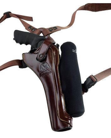 Galco KH172H Kodiak Hunter Chest Holster Havana Brown Leather Shoulder/Torso Strap Fits S&amp;W X Frame 8.375" Right Hand