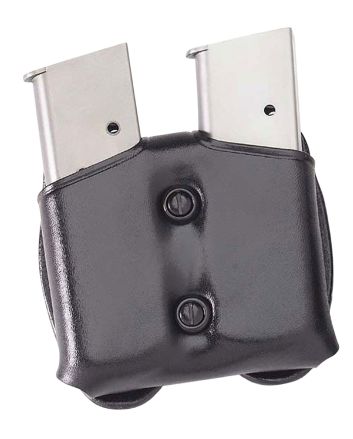 Galco CDM22B CDM Mag Carrier Double Black Leather Belt Loop Belts 1.50-1.75" Wide Compatible w/ Taurus PT140 Ambidextrous Hand