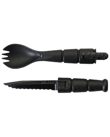 Ka-Bar 9909 Spork/KnifeBlack Creamid 2.50" Serrated 6.88" Long