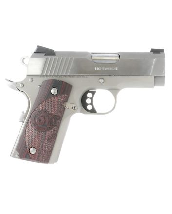 Colt Mfg O7000XE DefenderCompact 45 ACP 7+1 3" Steel Barrel, Stainless Serrated Slide, Matte Stainless Aluminum Frame w/Beavertail, Black Cherry Tactical G10 Grips, Ambidextrous