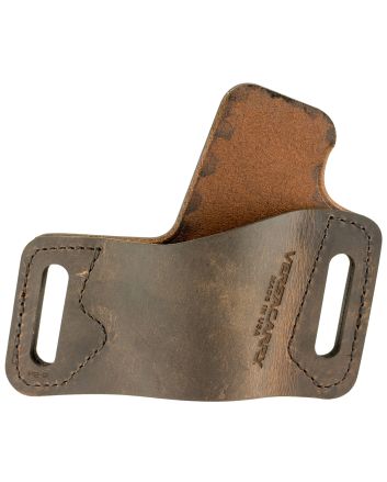 Versacarry WBOWB22 Protector S1 OWB Distressed Brown Leather Belt Slide Fits Browning Hi-Power Right Hand