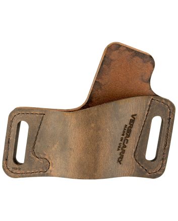 Versacarry WBOWB23 Protector S1 OWB Distressed Brown Leather Belt Slide Fits Large Semi-Auto Right Hand