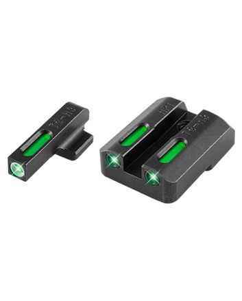 TruGlo TG13HP1A TFXBlack | Green Tritium &amp; Fiber Optic White Outline Front Sight Green Tritium &amp; Fiber Optic Rear Sight