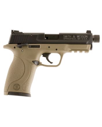 Smith &amp; Wesson 10242 M&amp;PCompact Frame 22 LR 10+1 3.60" Black Steel Threaded Barrel &amp; Serrated Slide, Flat Dark Earth Cerakote Polymer Frame w/Picatinny Rail, Ambidextrous