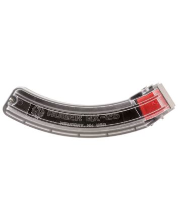 Ruger 90591 BX-2525rd Magazine Fits Ruger 10/22/SR/77/Charger 22LR BX-25 Clear