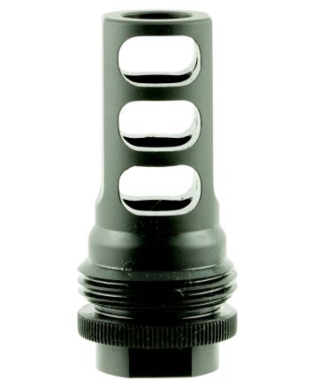 SilencerCo AC1557 ASR Muzzle Brake Black Steel with 5/8"-32 tpi Threads for 458 Cal