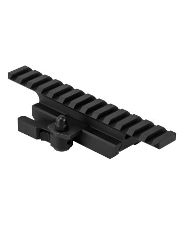 NcStar MARFQV2 QR Riser Gen2 Locking/Quick Detach Black Aluminum, Fits AR15/M4 Picatinny Rail Mount