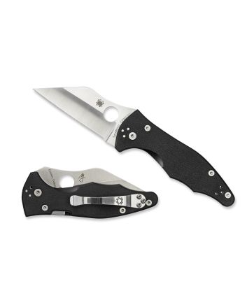 Spyderco C85GP2 Yojimbo 23.20" Folding Wharncliffe Plain Satin CPM S30V SS Blade/ Black Textured G10 Handle Includes Pocket Clip