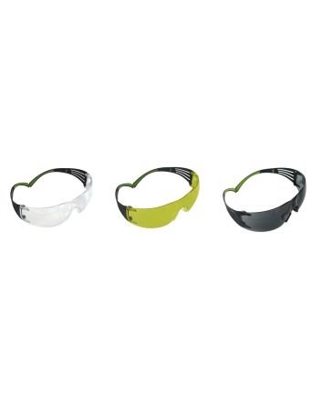 Peltor SF4003PK6 Sport SecureFit 400 Adult Clear/Amber/Gray Lens Anti-Scratch Polycarbonate Black Frame 3 Pack