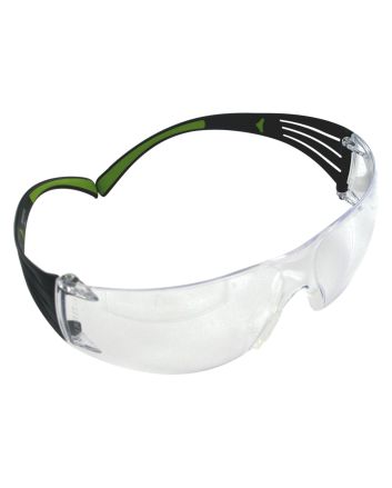 Peltor SF400PC8 Sport SecureFit 400 Adult Wraparound Clear Lens Polycarbonate Black Frame