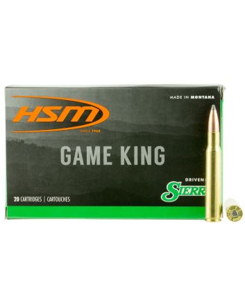 HSM 300640N Game King30-06 Springfield 165 gr Sierra GameKing Spitzer Boat Tail 20 Per Box/ 20 Case