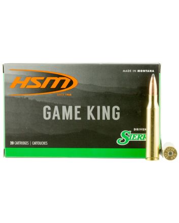 HSM 338LAPUA14N Game King338 Lapua Mag 215 gr Sierra GameKing Spitzer Boat Tail 20 Per Box/ 20 Case