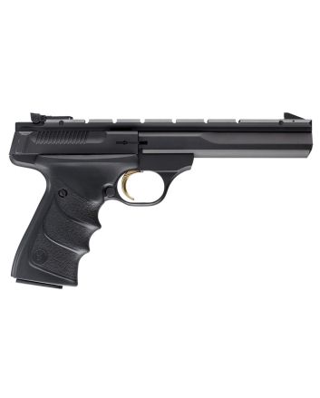 Browning 051421490 Buck Mark Contour *CA Compliant 22 LR 10+1 5.50" Black Contoured Barrel, Matte Blued Aluminum Frame &amp; Receiver w/Rail, Black Overmolded Grip, Right Hand