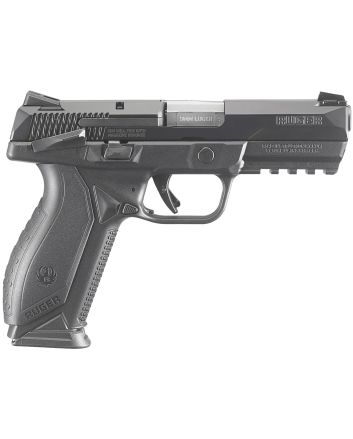 Ruger 8638 AmericanDuty Frame 9mm Luger 10+1 4.20" Stainless Steel Barrel, Black Nitride Serrated Stainless Steel Slide, Black Polymer Frame w/Picatinny Rail, Textured Wraparound Grip, Right Hand