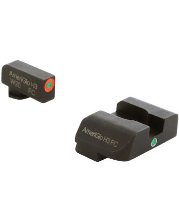 AmeriGlo GL201 i-Dot SightSet for GlockGreen Tritium Orange Outline Front Sight-Green Tritium Rear Sight