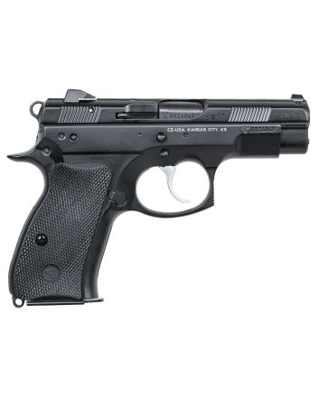 CZ-USA 01194 CZ 75 D PCA *CA Compliant Compact Frame 9mm Luger 10+1 3.75" Black Steel Barrel, Black Serrated Steel Slide, Black Polycoat Aluminum Frame w/Beavertail, Black Rubber Grip