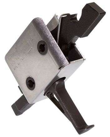 CMC Triggers 91507 Drop-InSingle-Stage Flat Trigger w/ 3.50 lbs Draw Weight &amp; Black/Silver Finish